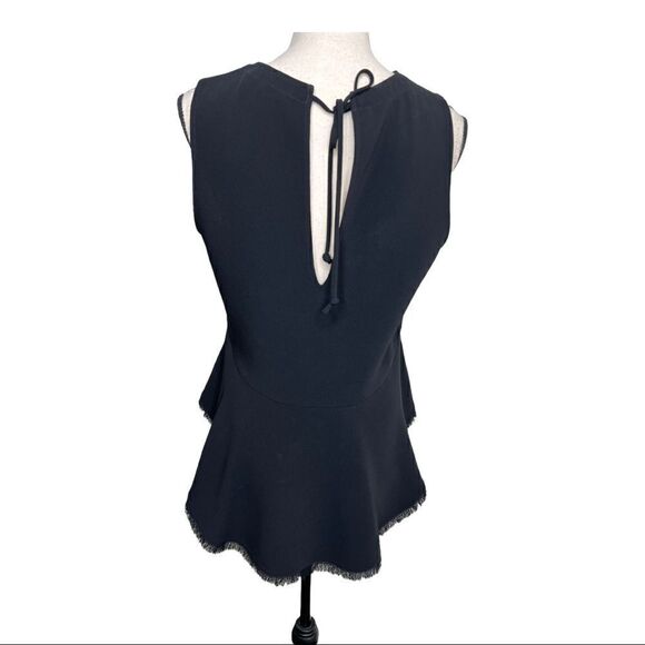 ELIZABETH AND JAMES Black Merlyn Peplum Blouse. Sleeveless. NWOT - Picture 6 of 8